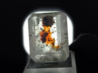 Load and play video in Gallery viewer, Brookite in Quartz. Facet, Rectangle. 36ct
