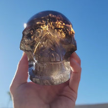 Load and play video in Gallery viewer, Brazilian Smoky Quartz Skull Carving. 1.19kg
