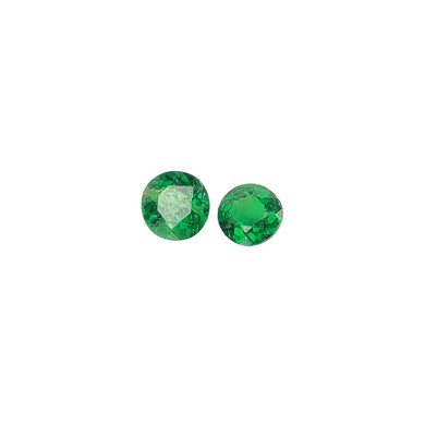 Chrome Diopside Facets. Round. 0.7ct ea - The Crystal Connoisseurs