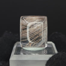 Load image into Gallery viewer, Gold &amp; Silver Rutilated Quartz. Cabochon, Rectangle. 23ct. - The Crystal Connoisseurs
