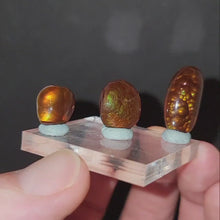Load and play video in Gallery viewer, Fire Agate Cabochons from Slaughter Mountain.
