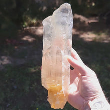 Load and play video in Gallery viewer, Golden Selenite with Phantoms. UV Reactive. 1.9LB
