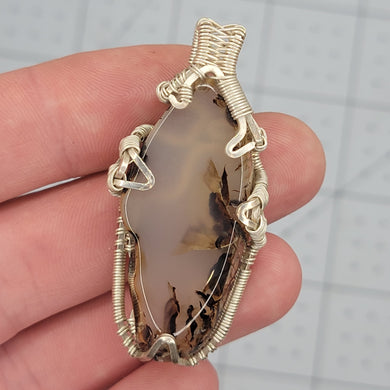 Helm - Sterling Silver Wire Wrapped Pendant - The Crystal Connoisseurs