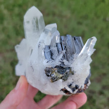 Load image into Gallery viewer, Quartz, Hübnerite and Pyrite. - The Crystal Connoisseurs
