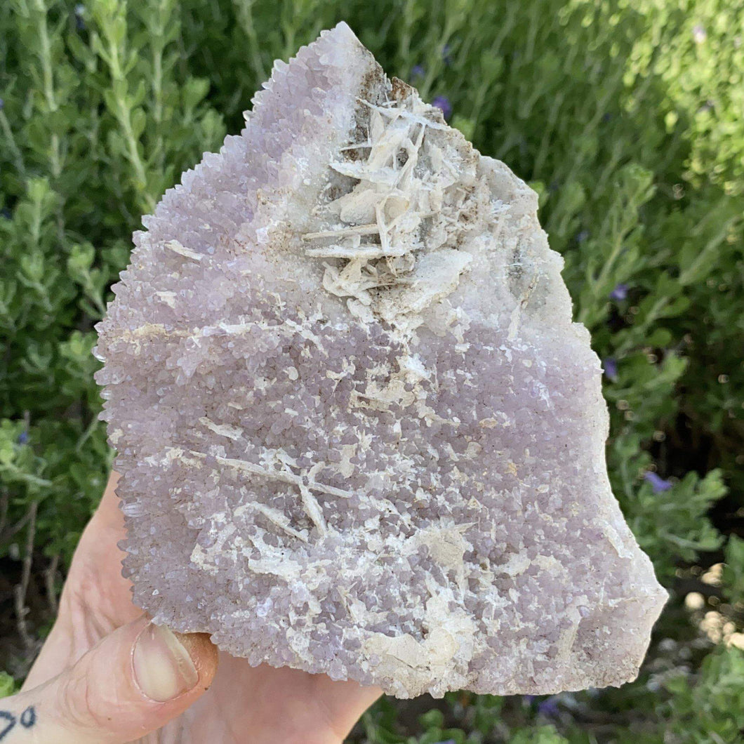 Amethyst with UV Reactive Calcite - The Crystal Connoisseurs