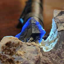 Load image into Gallery viewer, Azurite in Matrix. Morocco. 90g - The Crystal Connoisseurs
