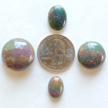 Load image into Gallery viewer, x4 Bloodstone Cabochons - The Crystal Connoisseurs
