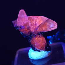 Load image into Gallery viewer, Calcite with Dendritic Native Copper from Mexico. 2.98g - UV Reactive Calcite with Dendritic Native Copper Inclusions. Locale: Zacatecas, Mexico. Weight: 2.98 grams. Dimensions: 21 x 20mm - The Crystal Connoisseurs
