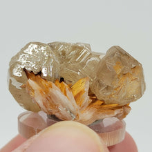 Load image into Gallery viewer, Cerussite Cluster on Stilbite - The Crystal Connoisseurs
