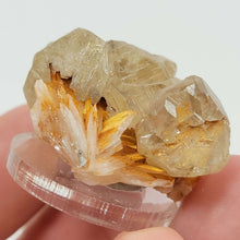 Load image into Gallery viewer, Cerussite Cluster on Stilbite - The Crystal Connoisseurs
