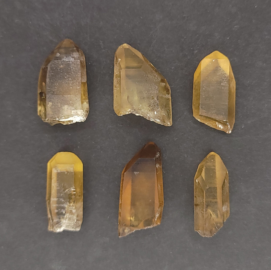 x6 Citrine Points. 24g - The Crystal Connoisseurs