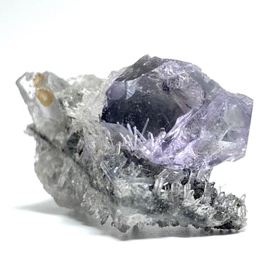 Purple Fluorite and Quartz - The Crystal Connoisseurs