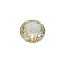 Load image into Gallery viewer, Gold Rutile Quartz Facet. Round. 9ct - The Crystal Connoisseurs
