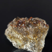 Load image into Gallery viewer, Hessonite Garnet and Smoky Quartz on Matrix. - The Crystal Connoisseurs
