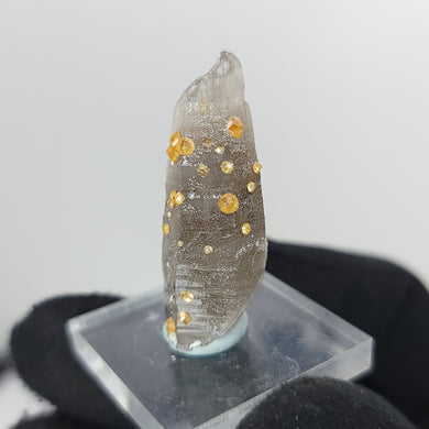 Hessonite Garnet on Smoky Quartz. 8g - The Crystal Connoisseurs