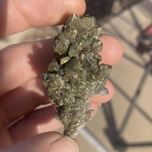Load image into Gallery viewer, Marcasite on Calcite - The Crystal Connoisseurs
