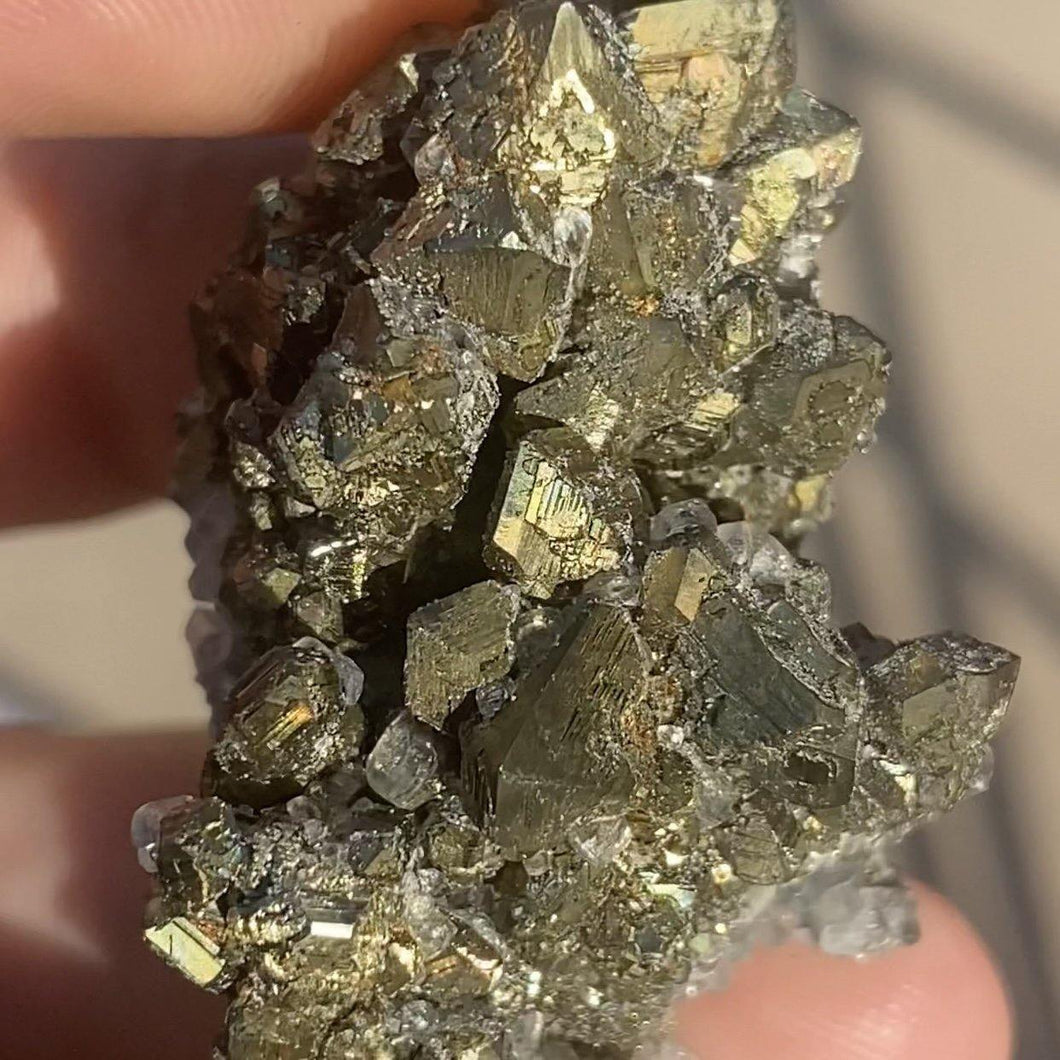 Marcasite on Calcite - The Crystal Connoisseurs
