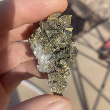 Load image into Gallery viewer, Marcasite on Calcite - The Crystal Connoisseurs
