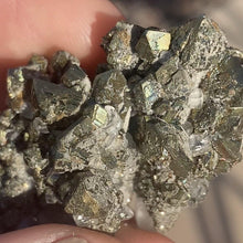 Load image into Gallery viewer, Marcasite on Calcite - The Crystal Connoisseurs

