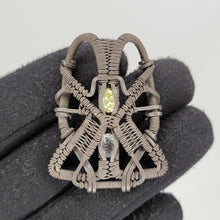 Load image into Gallery viewer, Jetpack - Oxidized Sterling Silver Wire Wrapped Pendant - The Crystal Connoisseurs
