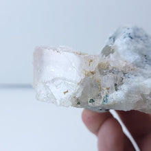 Load image into Gallery viewer, Morganite w/ Quartz &amp; Tourmaline on Matrix. 222.1g - The Crystal Connoisseurs
