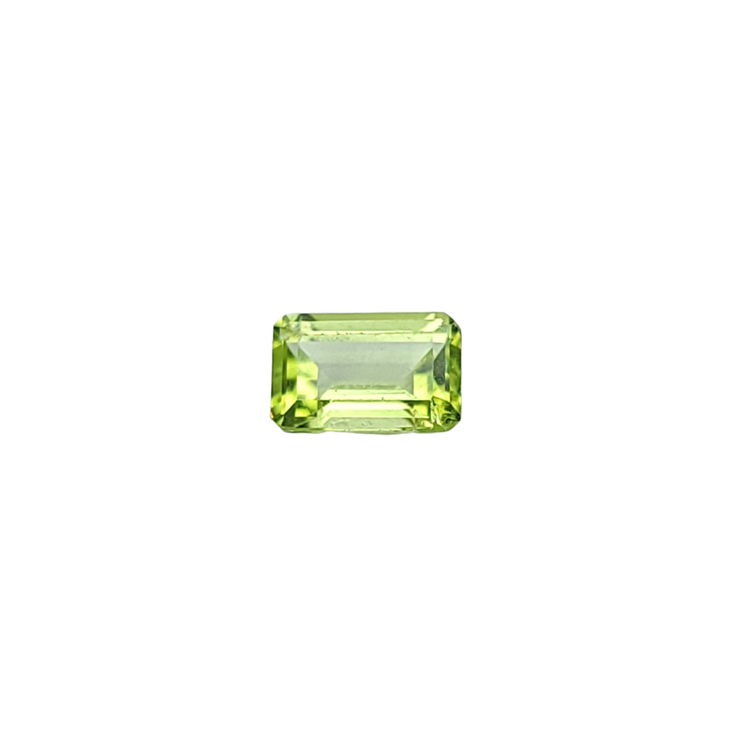 Peridot Facet. Rectangle. 0.65ct - The Crystal Connoisseurs