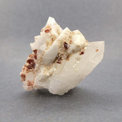 Garnet on Quartz with Albite and Mica - The Crystal Connoisseurs