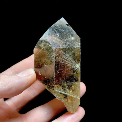 Smoky Quartz with Gold Rutile - The Crystal Connoisseurs
