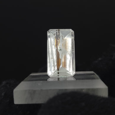 Brookite in Quartz. Facet, Rectangle. 5ct. - The Crystal Connoisseurs