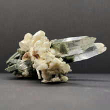 Load image into Gallery viewer, Chlorite Quartz with Sphene and Albite. - The Crystal Connoisseurs
