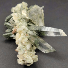 Load image into Gallery viewer, Chlorite Quartz with Sphene and Albite. - The Crystal Connoisseurs
