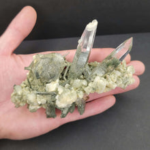 Load image into Gallery viewer, Chlorite Quartz with Sphene and Albite. - The Crystal Connoisseurs
