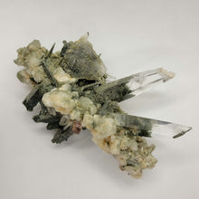 Load image into Gallery viewer, Chlorite Quartz with Sphene and Albite. - The Crystal Connoisseurs
