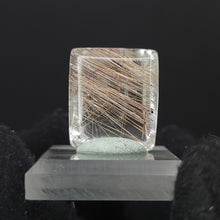 Load image into Gallery viewer, Gold &amp; Silver Rutilated Quartz. Cabochon, Rectangle. 23ct. - The Crystal Connoisseurs
