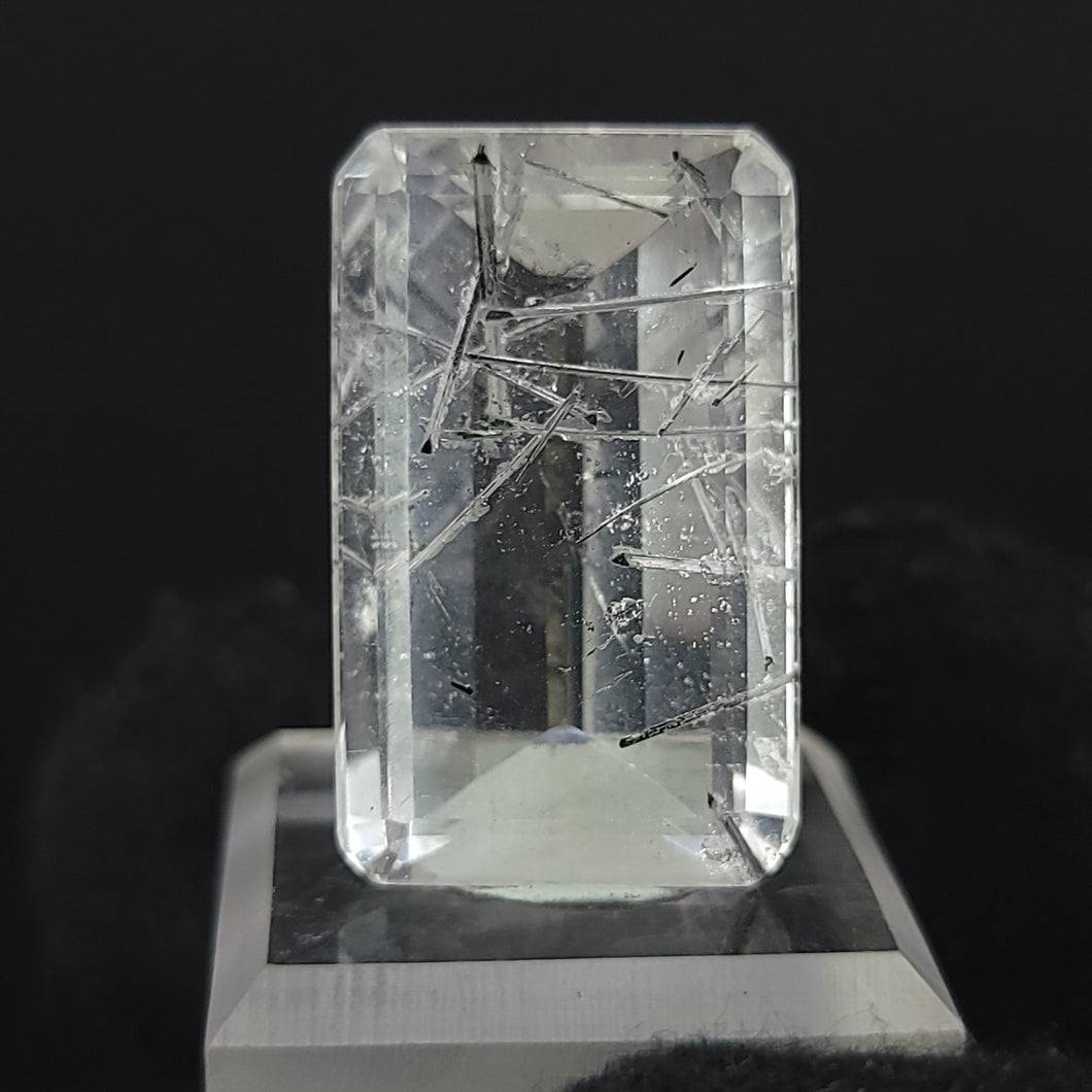 Rutilated Quartz. Facet, Rectangle. 34ct - The Crystal Connoisseurs