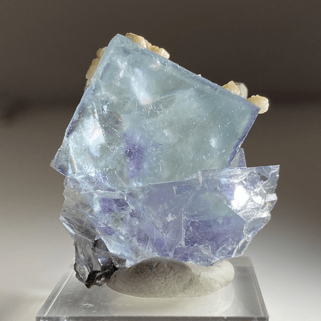 Fluorite w/ Calcite and Quartz. - The Crystal Connoisseurs