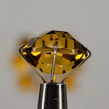 Load image into Gallery viewer, 12mm Round, Double Sided Faceted Citrine. - The Crystal Connoisseurs
