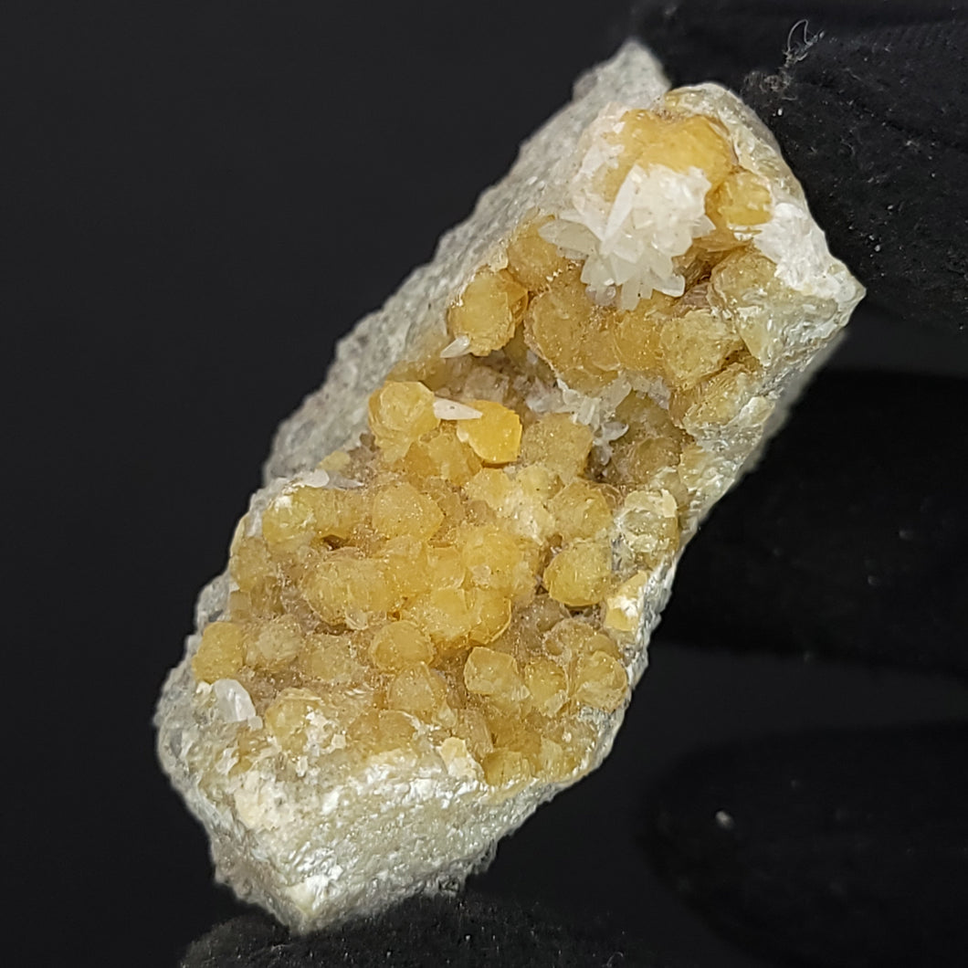 Yellow Calcite in Matrix. 42g - Locale: Unknown. Weight: 42.98 grams. Dimensions: 2 x 1.9 x 0.8in - The Crystal Connoisseurs